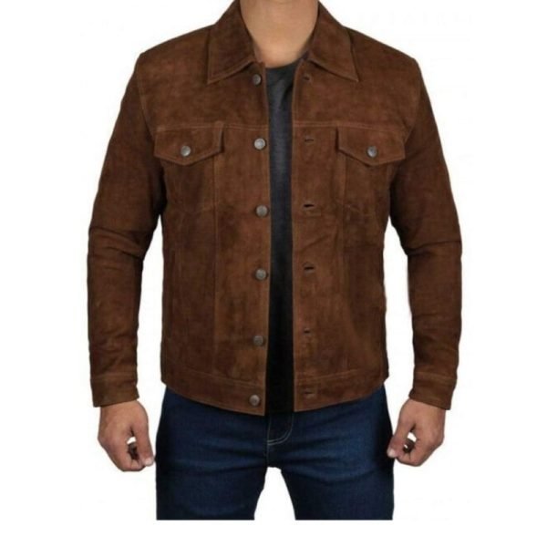 Men-Logan-Cowboy-Style-Brown-trucker-Suede-Leather-Jacket