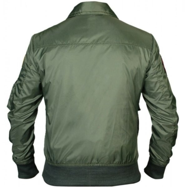 men ma1green nylon pilot bomber jacket top gun patches jackets