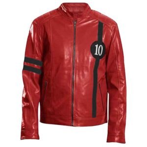 Alien Force Albedo Ben 10 Red Leather Jacket