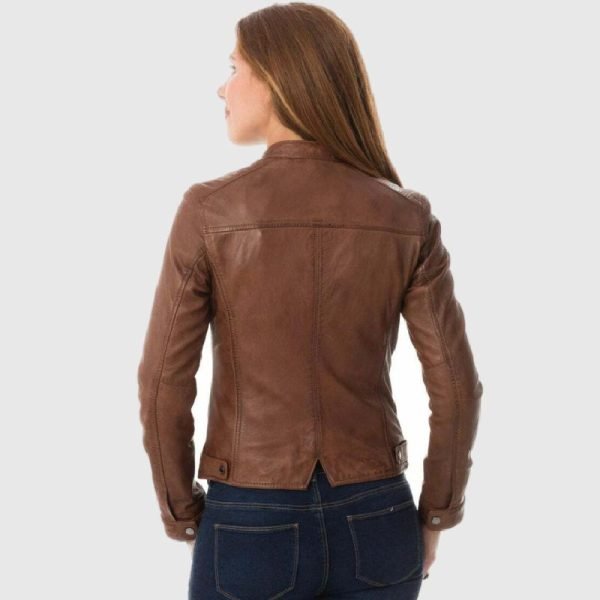 Lambskin Leather Jacket Women's Plus Size