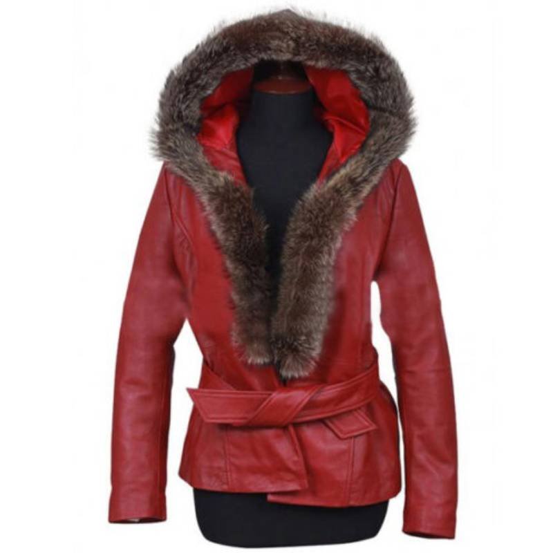 Goldie Hawn Red Shearling Coat