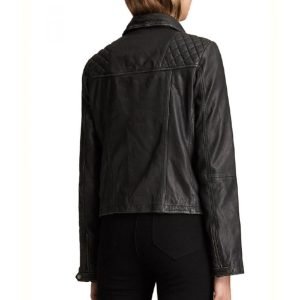 Cobie Smulders Black Leather Jacket