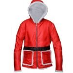 Fur Shearling Red Santa Leather jacket