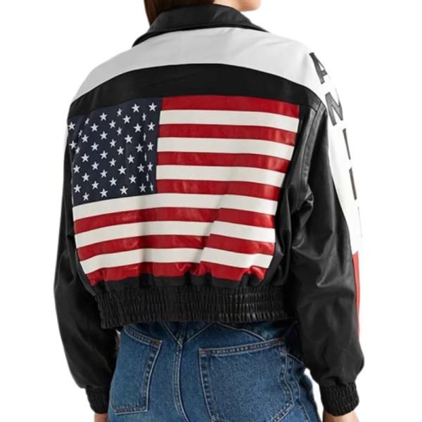 Power Book II Ghost Amiri Flag Leather Jacket