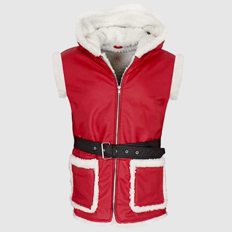Santa Claus Vest With Red Hood