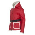 Santa red leather jacket