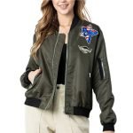 Women Olive Air Force Flight Bomber Jacket