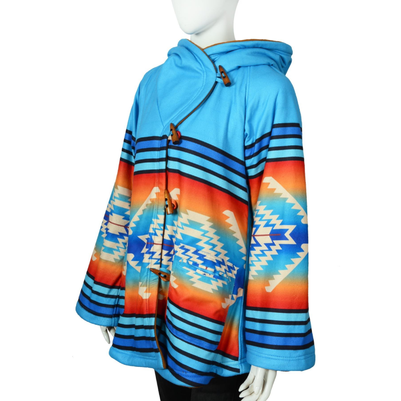 Kelly-Reilly-Yellowstone-Blue-Hooded-Coat