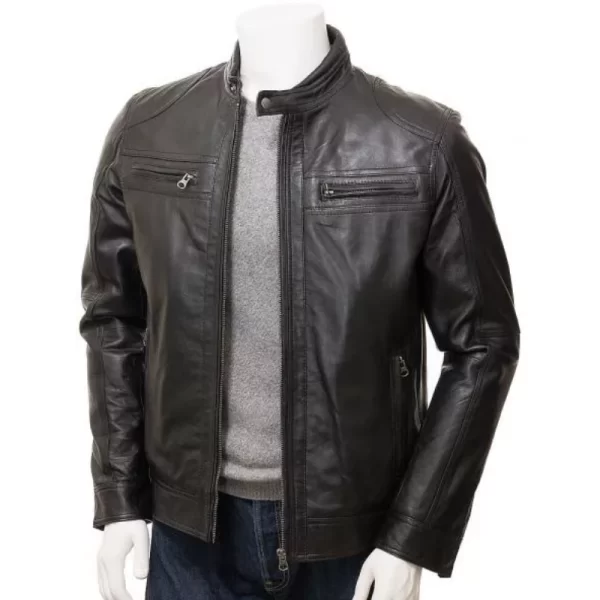 Multi-Pockets-Black-Leather-Biker-Jacket-for-Men