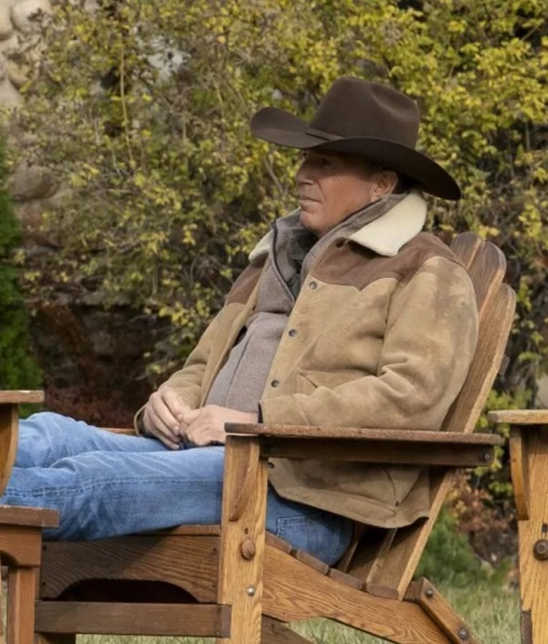 Yellowstone Season 3 Kevin Costner Shearling Jacket