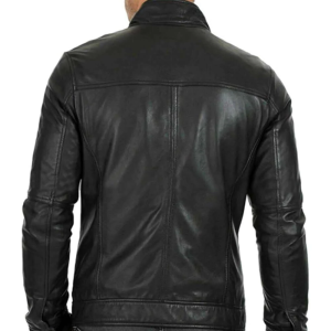 Motorcycle-Lambskin-Genuine-Black-Leather-Jacket