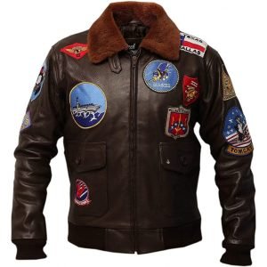 tom cruise top gun maverick brown leather jacket